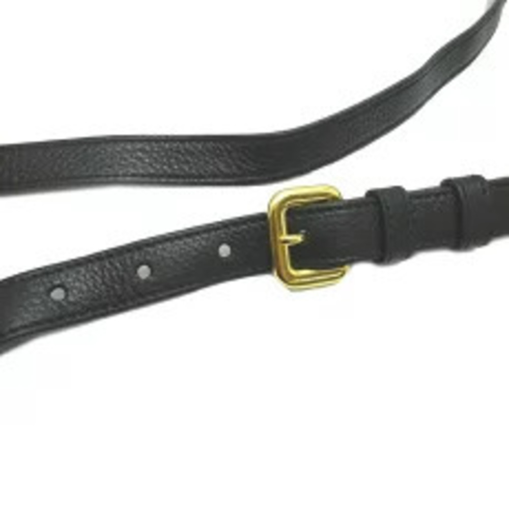 Prada Double Zip Shoulder Bag Leather Nero Black - Picture 5 of 10